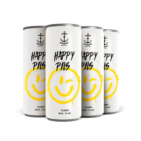 4 Pack Happy Pils German Pilsner 355 ml